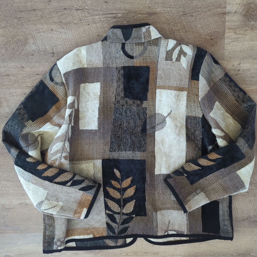 Coldwater Creek Patchwork Jacket With Neutral Ton… - image 4